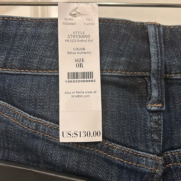 NWT White House Black Market Embroidered Jeans - Picture 7 of 8